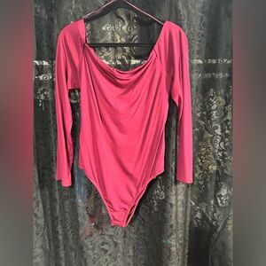 Off shoulder cross open back body suit